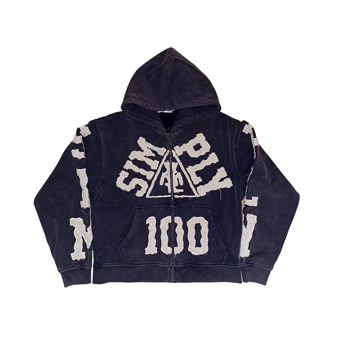 Simply 100 "Statement" Zip Up Hoodie