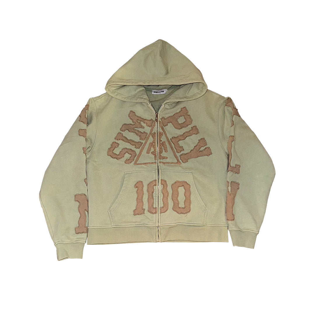 Simply 100 "Statement" Zip Up Hoodie